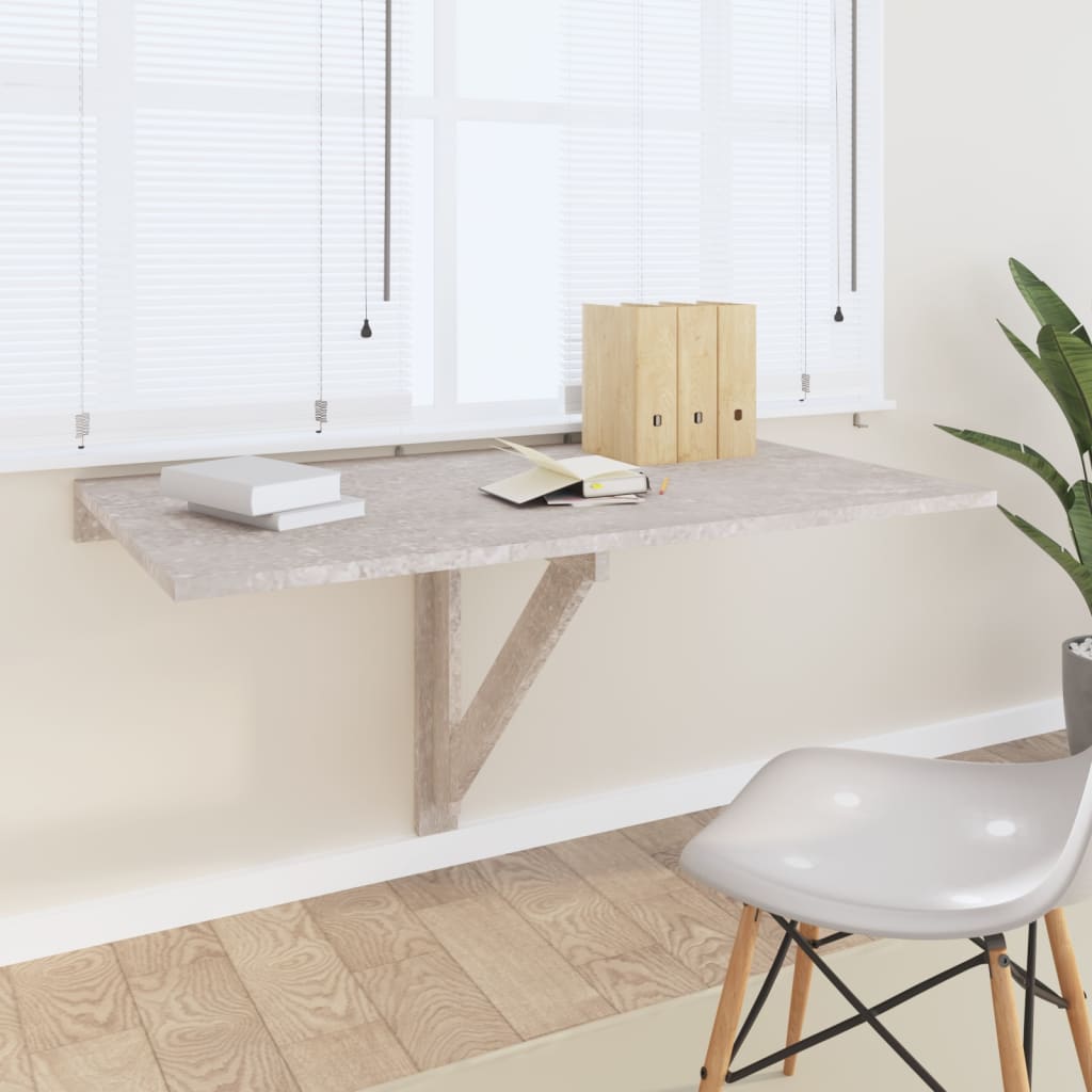 Nástěnný Sklápěcí Stůl Lesklý Bílý 100X60X56Cm Kompozitní Dřevo