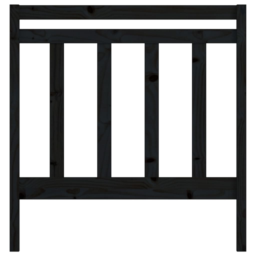 Čelo Postele Černé 96 X 4 X 100 Cm Masivní Borovice