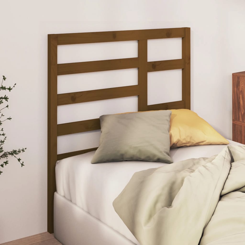 Čelo Postele Medově Hnědé 81 X 4 X 104 Cm Masivní Borovice