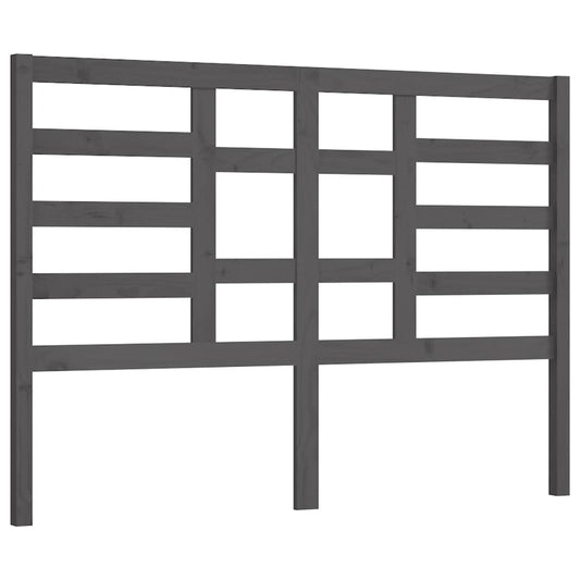 Čelo Postele Šedé 166 X 4 X 104 Cm Masivní Borovice