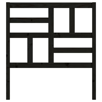 Čelo Postele Černé 96 X 4 X 104 Cm Masivní Borovice