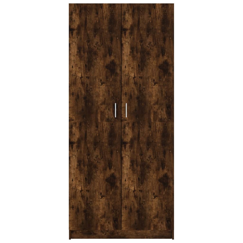 Šatní Skříň Kouřový Dub 80 X 52 X 180 Cm Kompozitní Dřevo