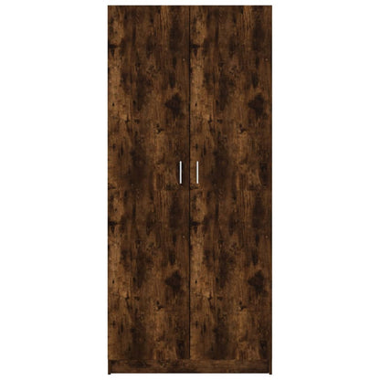 Šatní Skříň Kouřový Dub 80 X 52 X 180 Cm Kompozitní Dřevo