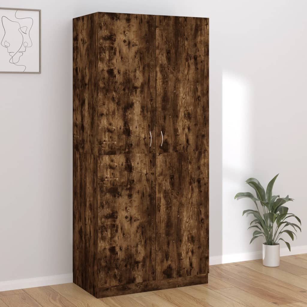 Šatní Skříň Betonově Šedá 90 X 52 X 200 Cm Kompozitní Dřevo