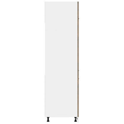 Skříň Na Lednici 60 X 57 X 207 Cm Kompozitní Dřevo Kouřový Dub