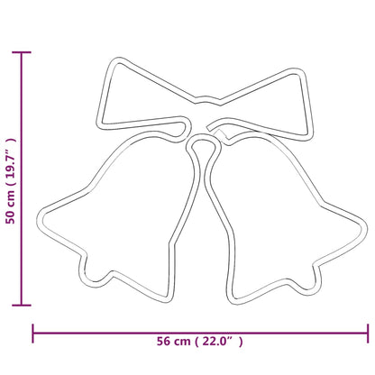 Silueta Vánočních Zvonků Se 72 Led 50 X 56 Cm