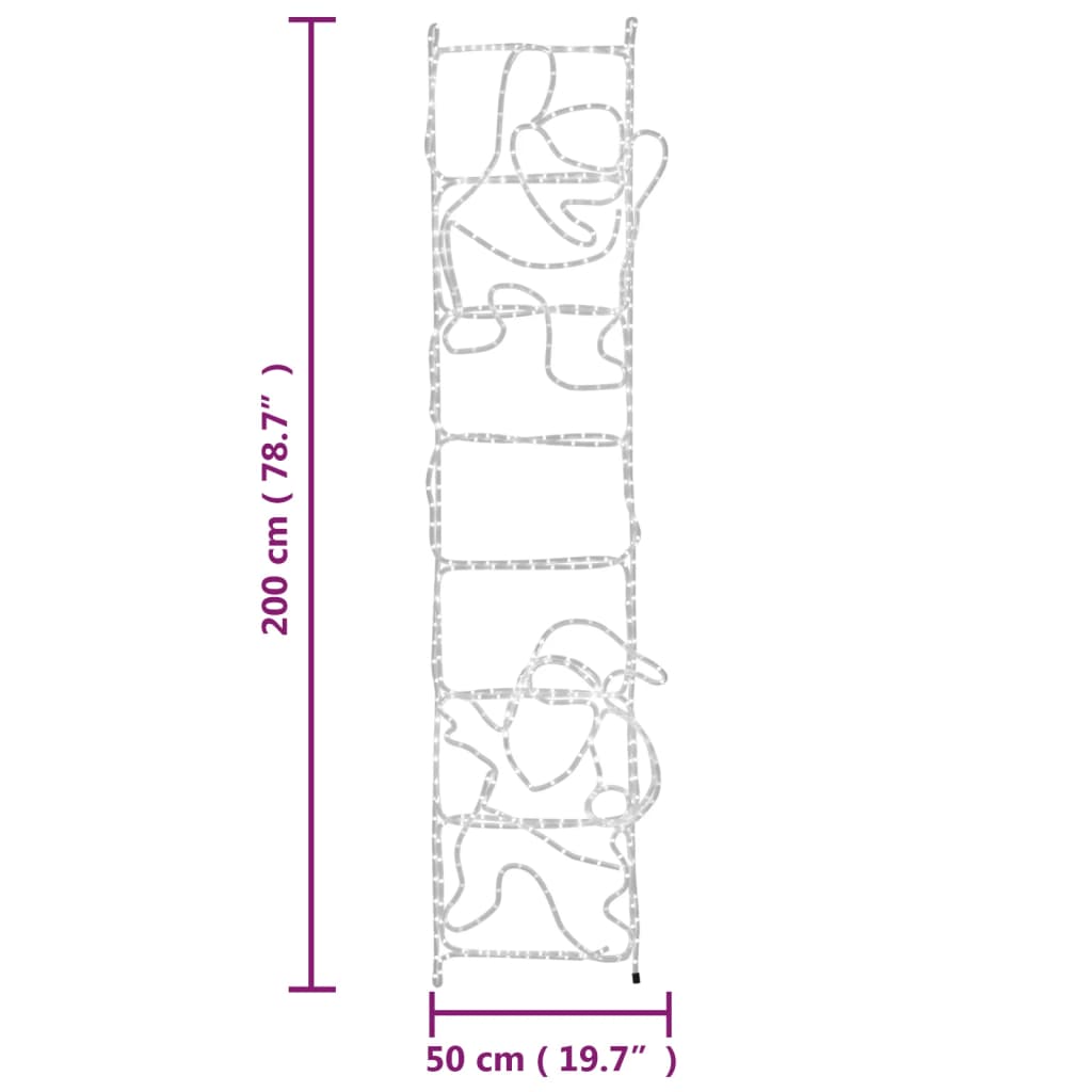 Skládací Santa Na Žebříku S 552 Led 50 X 200 Cm