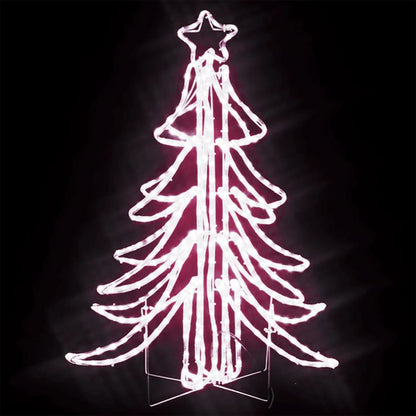 Skládací Vánoční Stromek S Teplými Bílými Led 87 X 87 X 93 Cm