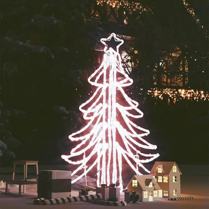 Skládací Vánoční Stromek S Teplými Bílými Led 87 X 87 X 93 Cm