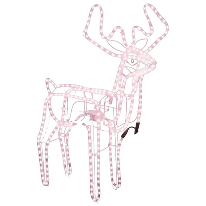 Vánoční Sob S Pohyblivou Hlavou Teplé Bílé Led 76 X 42 X 87 Cm