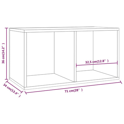 Úložný Box Na Lp Desky 71X34X36 Cm Kompozitní Dřevo