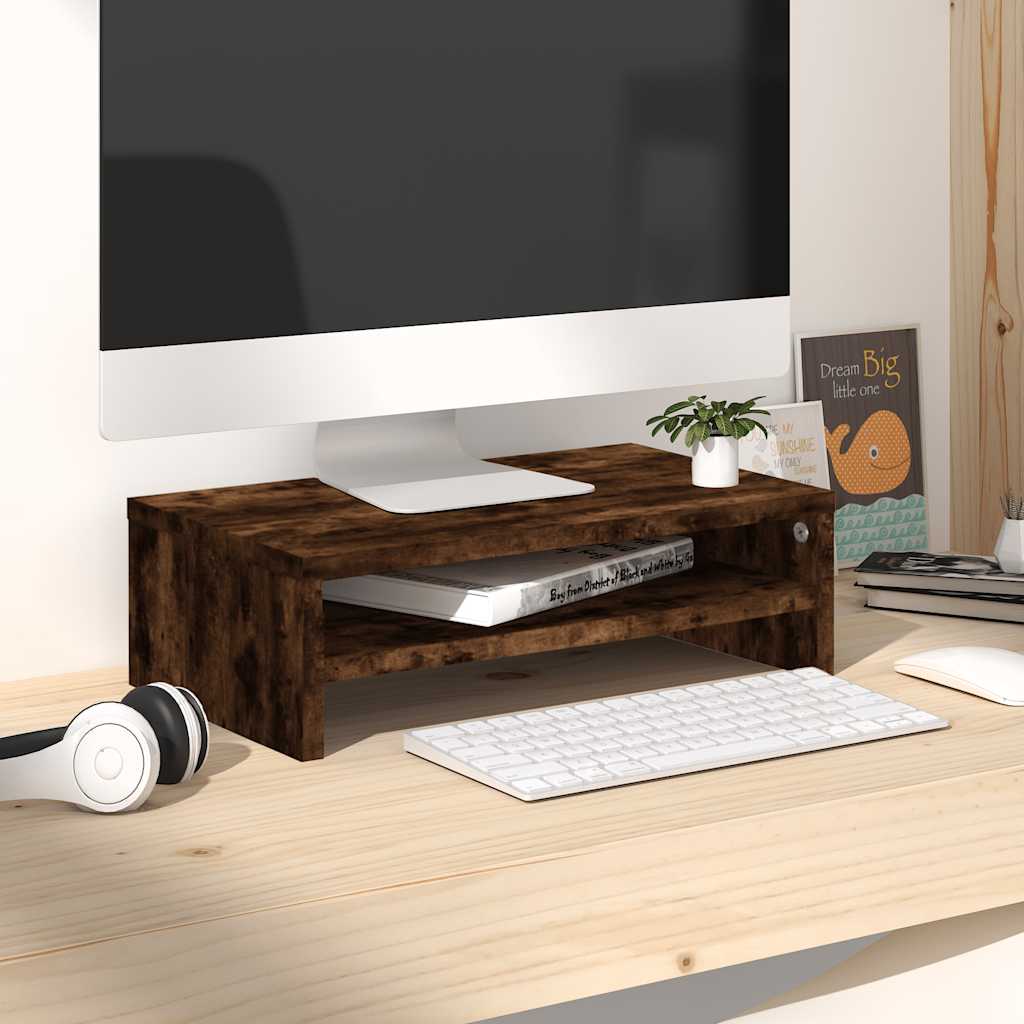 Stojan Na Monitor Betonově Šedý 42X24X13 Cm Kompozitní Dřevo