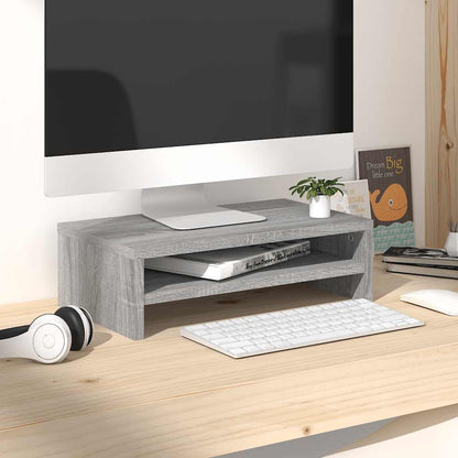 Stojan Na Monitor Betonově Šedý 42X24X13 Cm Kompozitní Dřevo