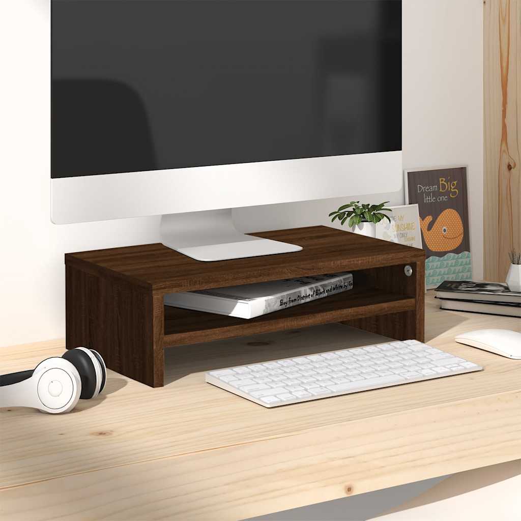 Stojan Na Monitor Betonově Šedý 42X24X13 Cm Kompozitní Dřevo