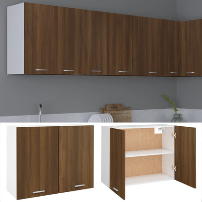 Závěsná Skříňka 80 X 31 X 60 Cm Kompozitní Dřevo Hnědý Dub