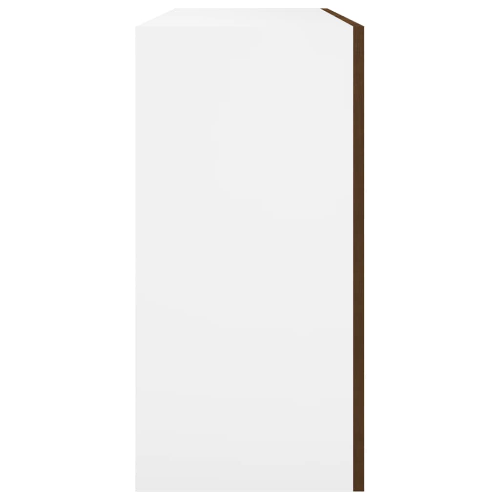 Závěsná Skříňka 80 X 31 X 60 Cm Kompozitní Dřevo Hnědý Dub