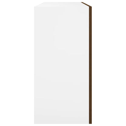 Závěsná Skříňka 80 X 31 X 60 Cm Kompozitní Dřevo Hnědý Dub
