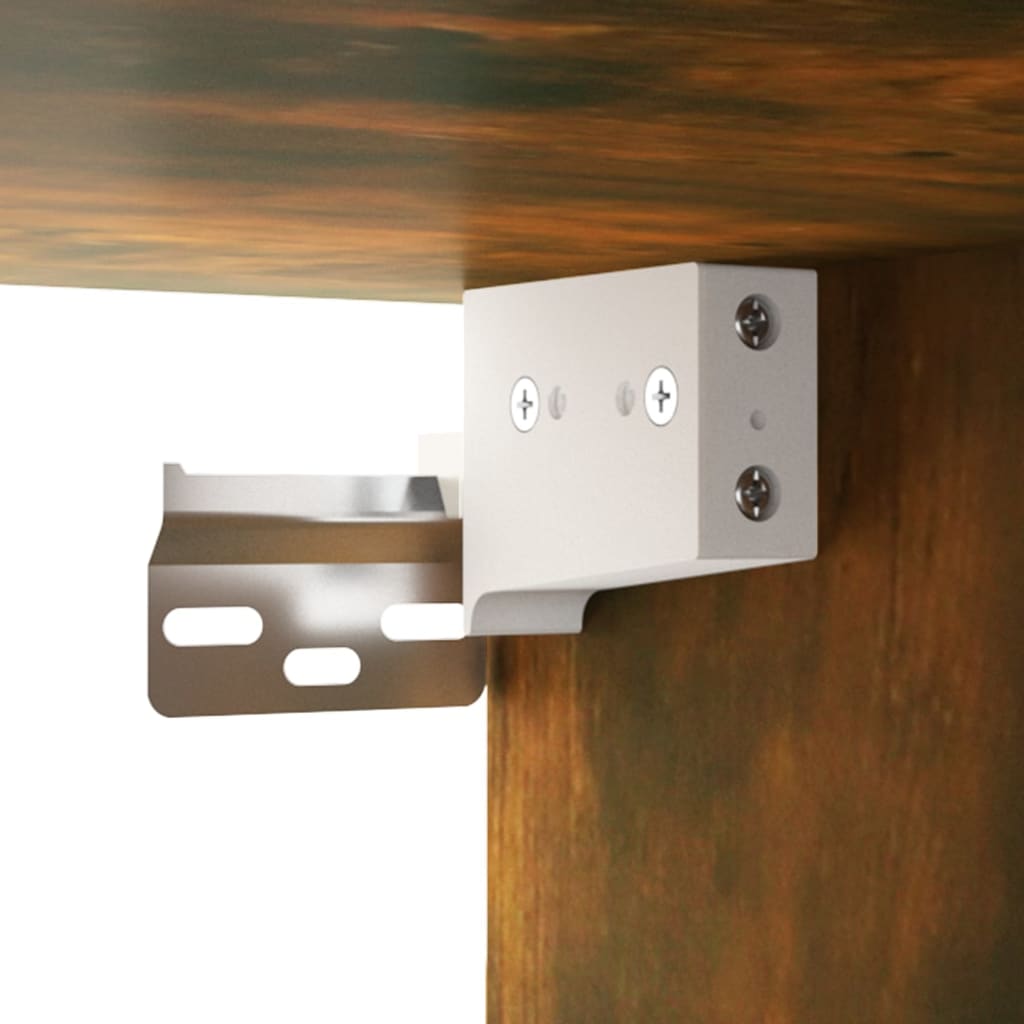 Závěsná Rohová Skříňka 57 X 57 X 60 Cm Kompozit Kouřový Dub