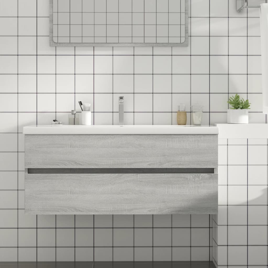 Koupelnová Skříňka Betonově Šedá 60X38,5X45 Cm Kompozitní Dřevo