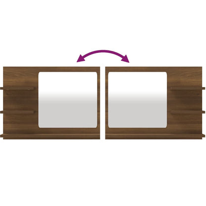 Koupelnové Zrcadlo 60 X 10,5 X 45 Cm Kompozitní Dřevo