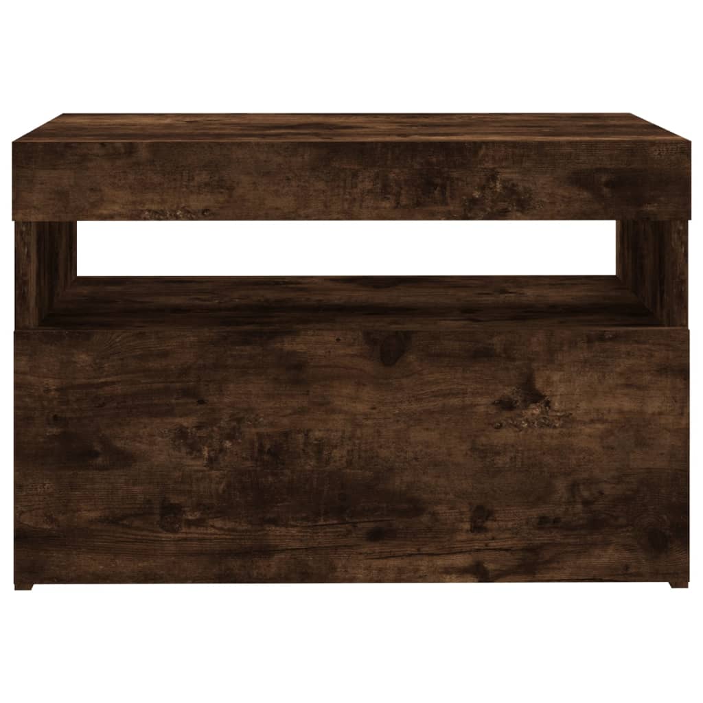 Tv Skříňka S Led Osvětlením Kouřový Dub 60 X 35 X 40 Cm