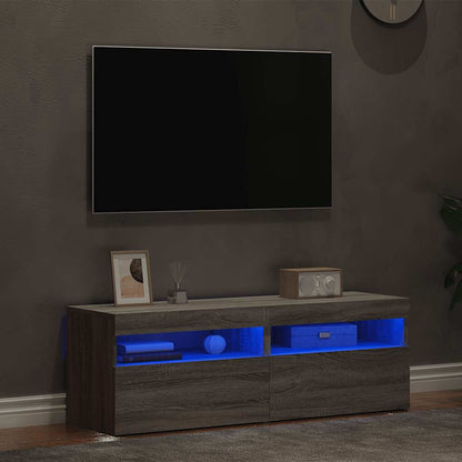 Tv Skříňky S Led Osvětlením 2 Ks Šedé Sonoma 60 X 35 X 40 Cm