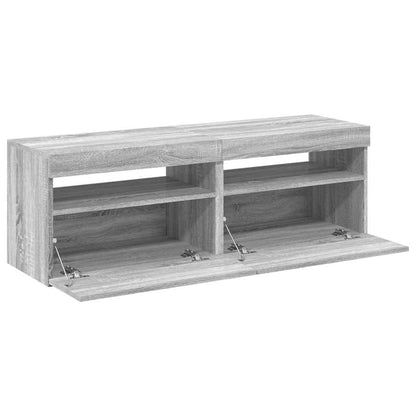Tv Skříňky S Led Osvětlením 2 Ks Šedé Sonoma 60 X 35 X 40 Cm