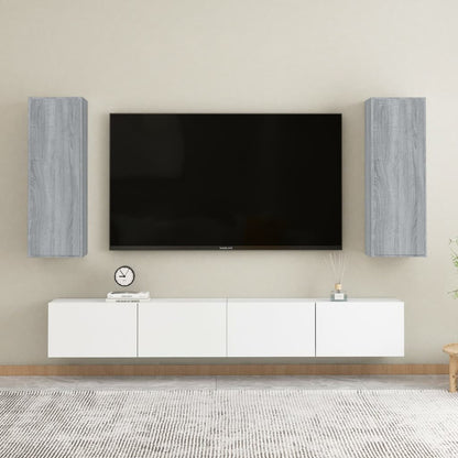 Tv Stolek Šedý 30,5X30X Kompozitní Dřevo