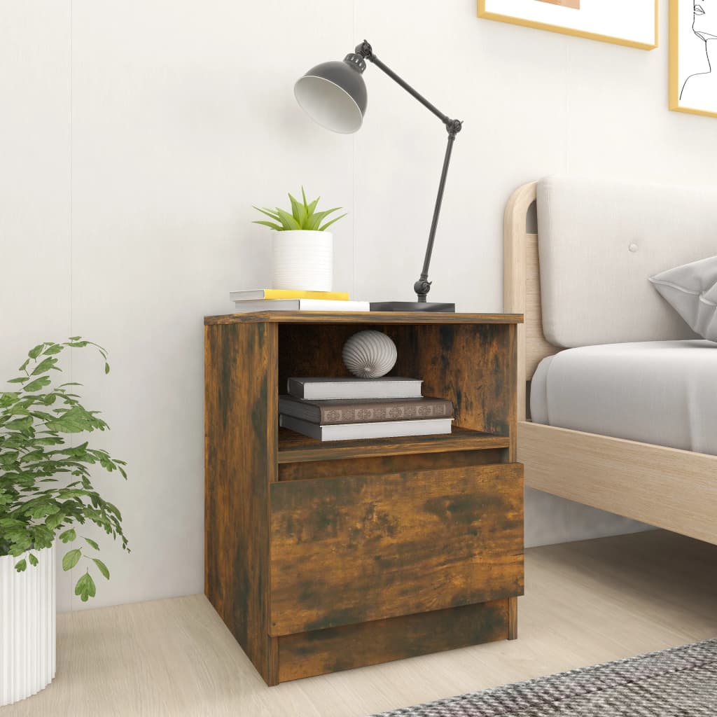 Noční Stolek Old Wood 40 X 40 X 50 Cm Kompozitní Dřevo