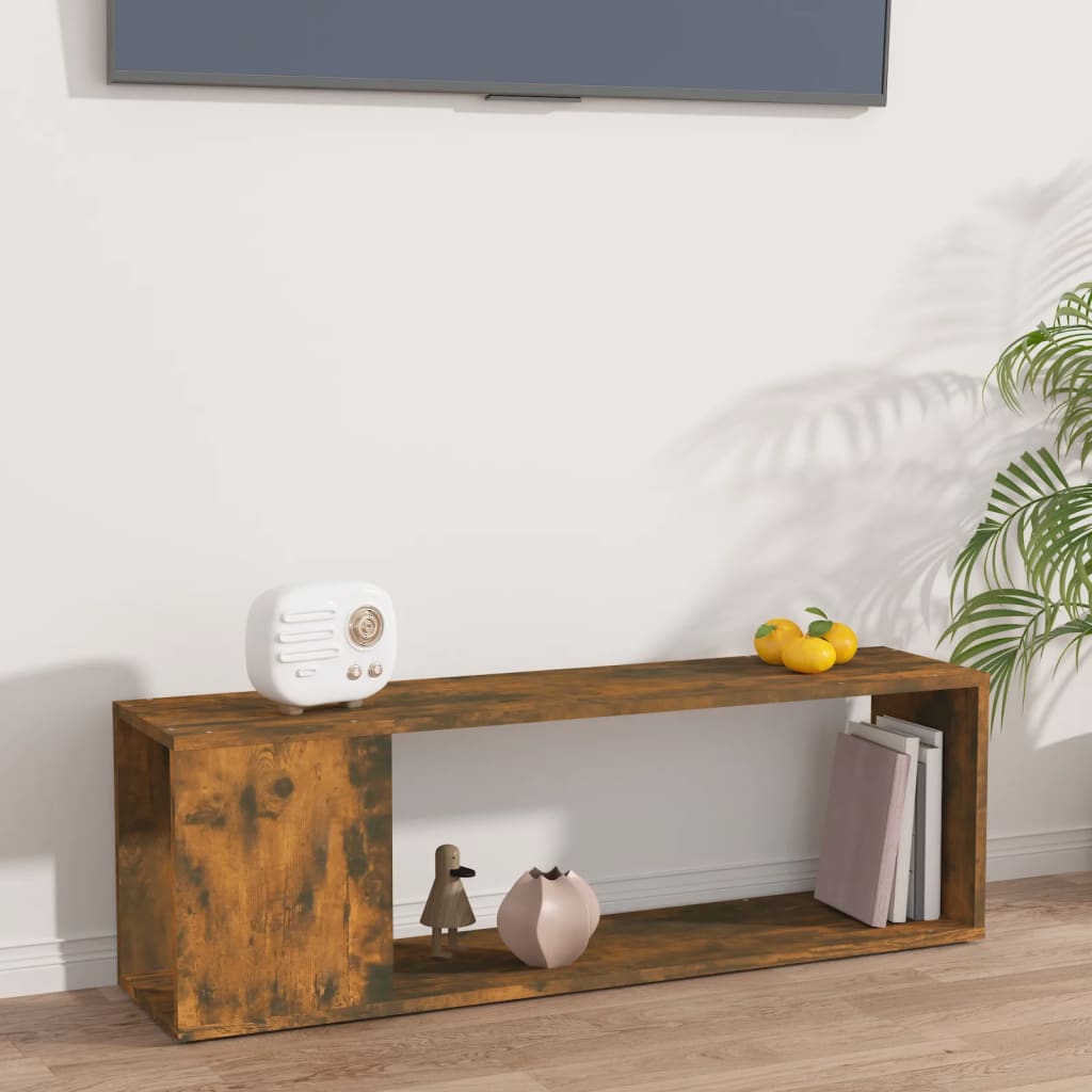 Tv Skříňka Kouřový Dub 100 X 24 X 32 Cm Kompozitní Dřevo