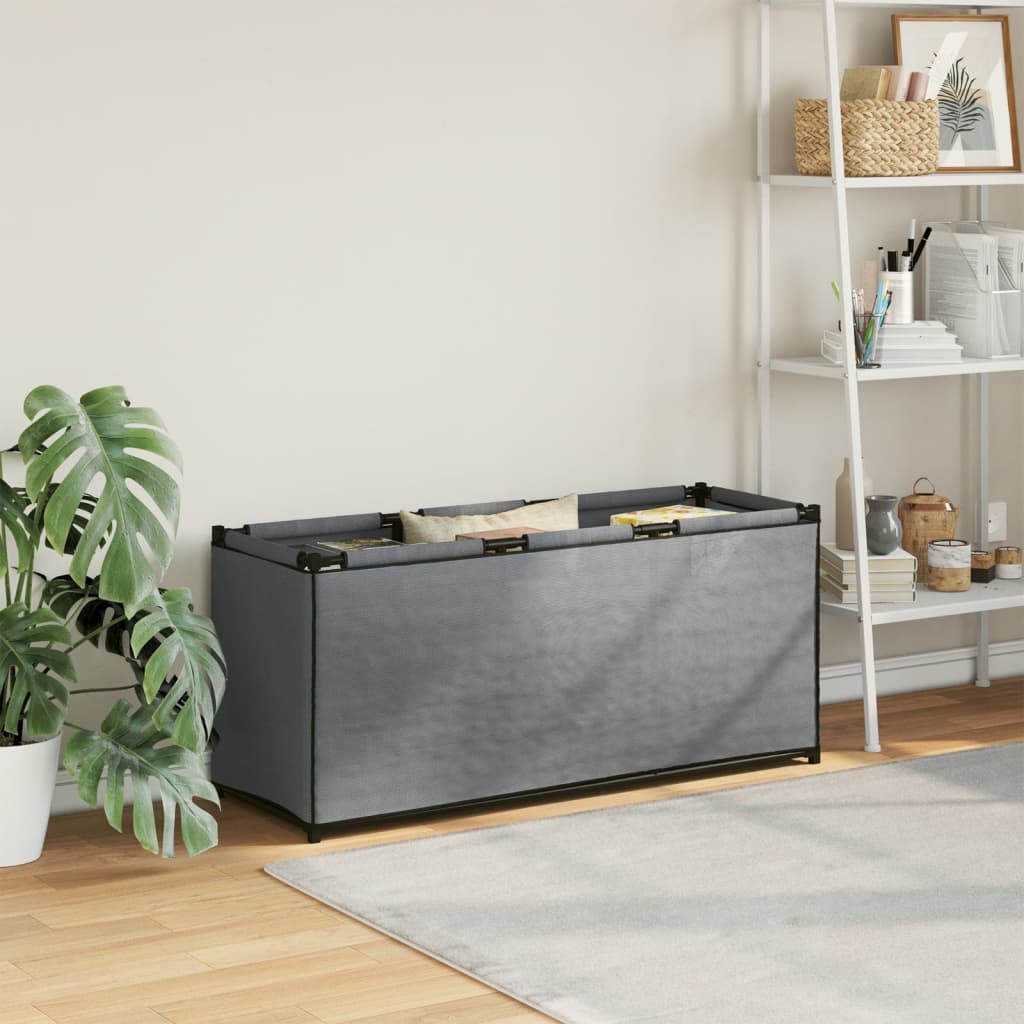 Úložný Box Šedý 105 X 34,5 X 45 Cm Textil