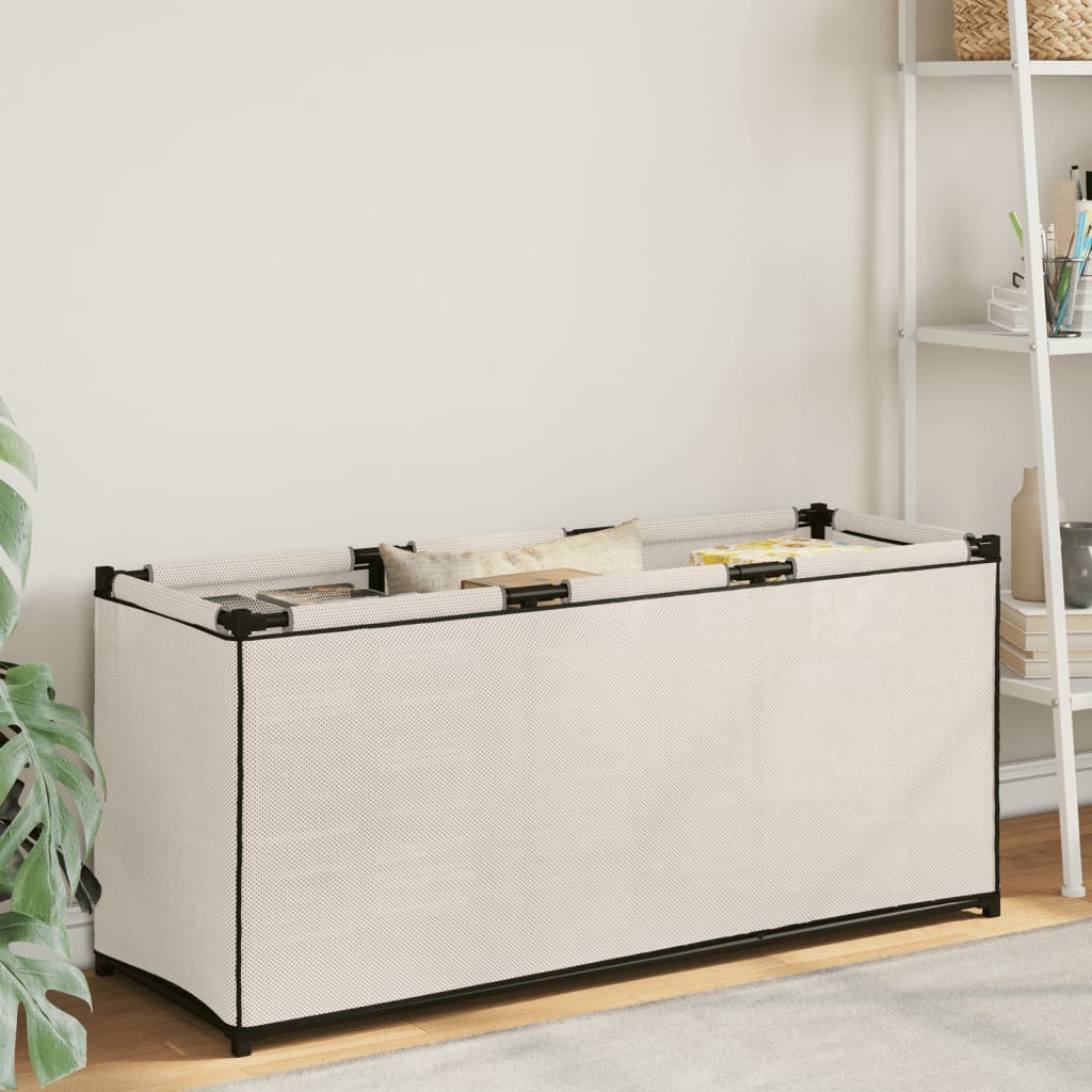 Úložný Box Šedý 105 X 34,5 X 45 Cm Textil