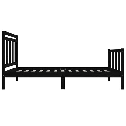 Rám Postele Černý 75 X 190 Cm Small Single Masivní Dřevo