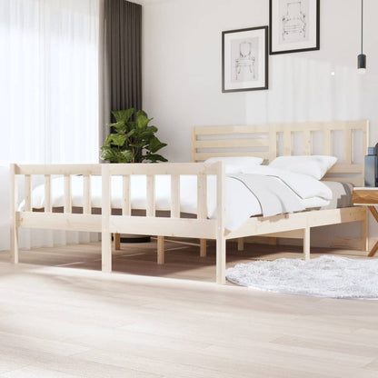 Rám Postele 180 X 200 Cm Super King Masivní Dřevo