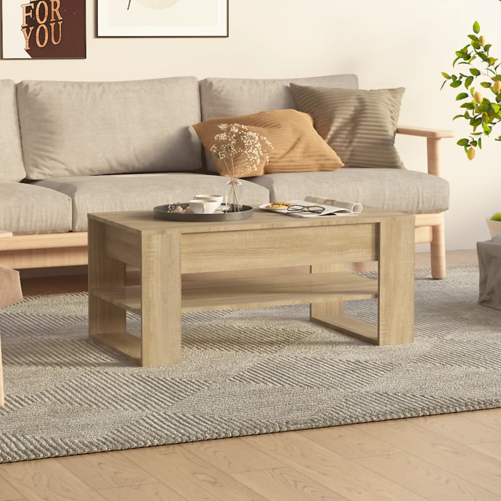Konferenční Stolek Šedý Sonoma 102X55X45 Cm Kompozitní Dřevo