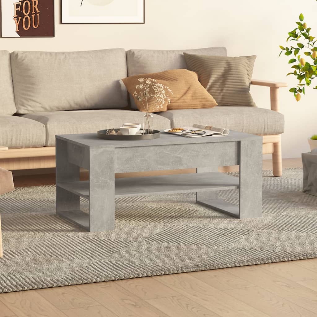 Konferenční Stolek Šedý Sonoma 102X55X45 Cm Kompozitní Dřevo