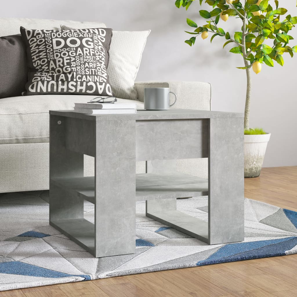 Konferenční Stolek Lesklý Bílý 55,5X55X45 Cm Kompozitní Dřevo