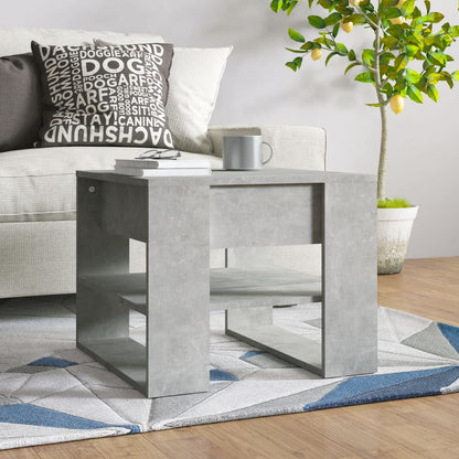 Konferenční Stolek Lesklý Bílý 55,5X55X45 Cm Kompozitní Dřevo