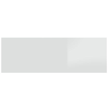 Nástěnné Čelo Postele Lesklé Bílé 240X1,5X80Cm Kompozitní Dřevo