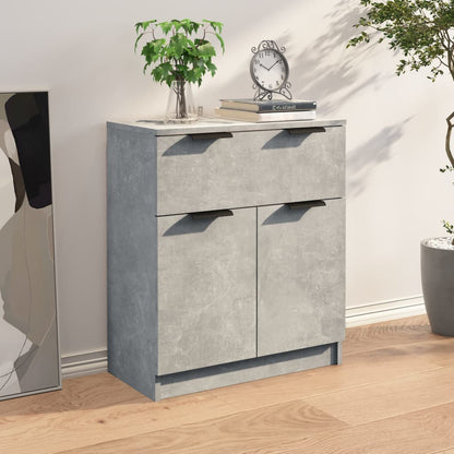 Příborník Betonově Šedý 60 X 30 X 70 Cm Kompozitní Dřevo