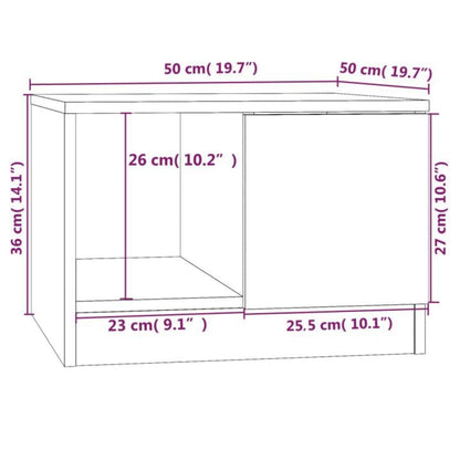 Konferenční Stolek Černý 50 X 50 X 36 Cm Kompozitní Dřevo