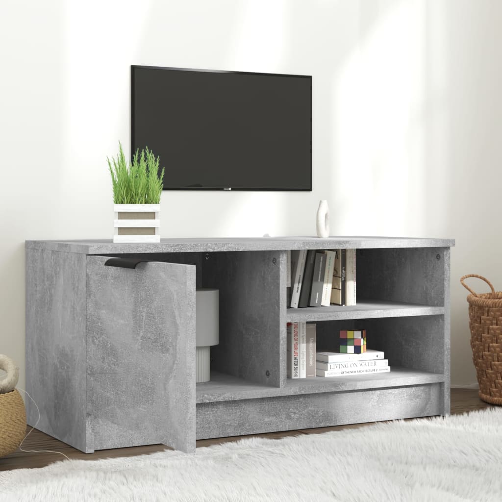 Tv Skříňka Betonově Šedá 80 X 35 X 36,5 Cm Kompozitní Dřevo