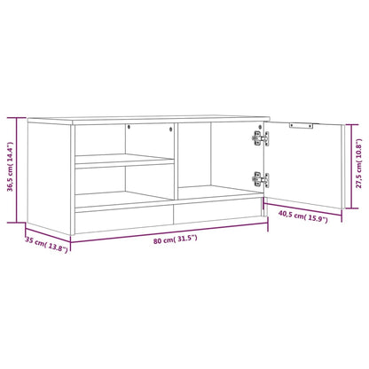 Tv Skříňka Betonově Šedá 80 X 35 X 36,5 Cm Kompozitní Dřevo