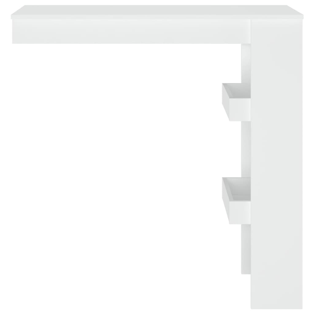 Nástěnný Barový Stolek Bílý 102X45X103,5 Cm Kompozitní Dřevo