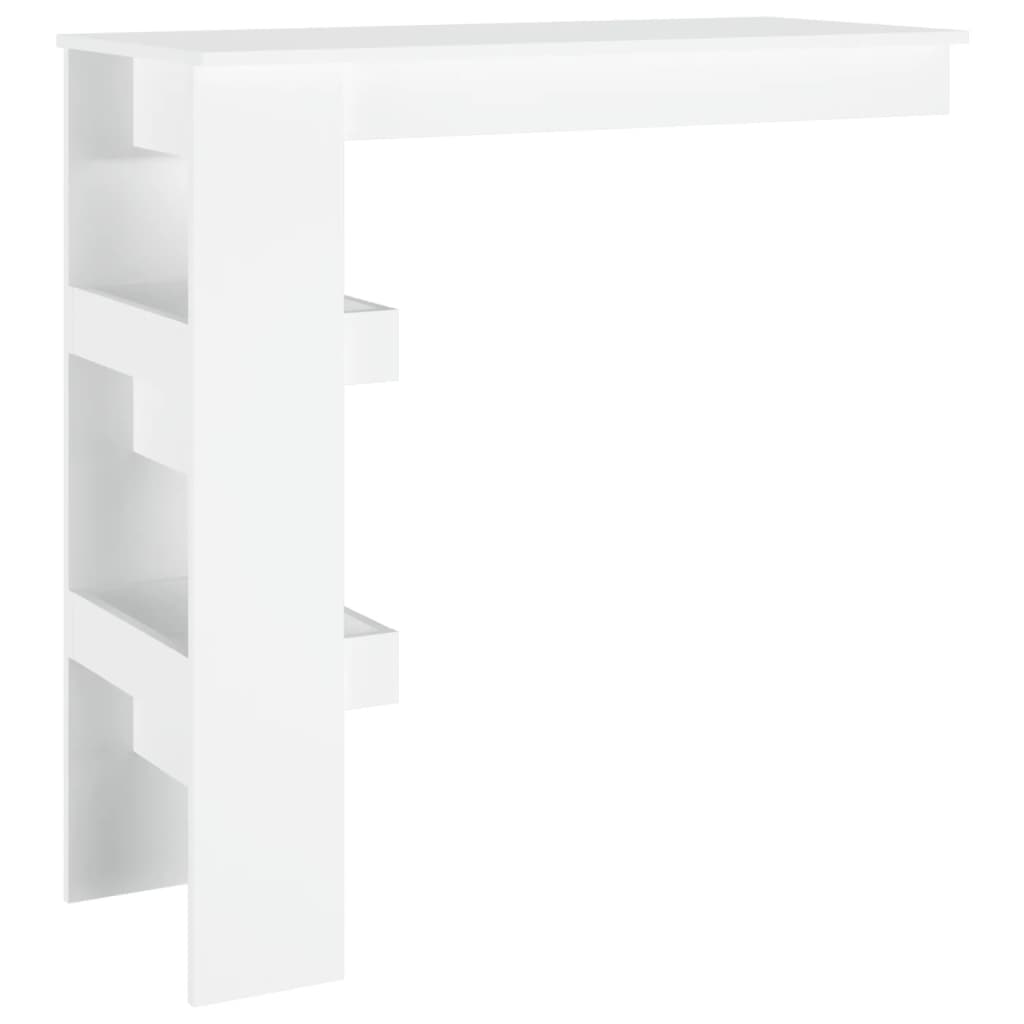 Nástěnný Barový Stolek Bílý 102X45X103,5 Cm Kompozitní Dřevo