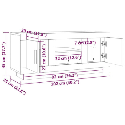 Tv Skříňka Betonově Šedá 102 X 35 X 45 Cm Kompozitní Dřevo