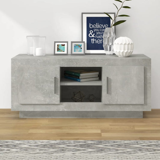 Tv Skříňka Betonově Šedá 102 X 35 X 45 Cm Kompozitní Dřevo