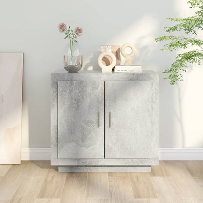 Příborník Betonově Šedý 80 X 40 X 75 Cm Kompozitní Dřevo