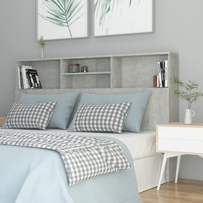 Čelo Postele S Úložným Prostorem Betonově Šedé 220X19X103,5 Cm