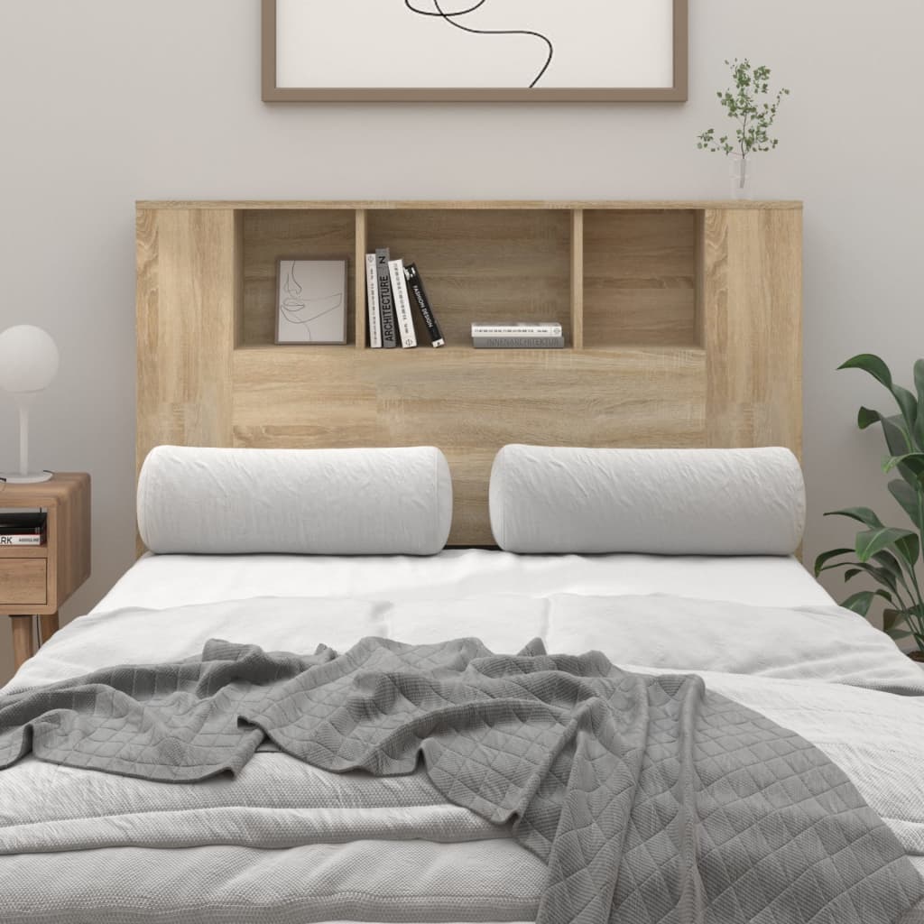 Čelo Postele S Úložným Prostorem Dub Sonoma 120X18,5X102,5 Cm